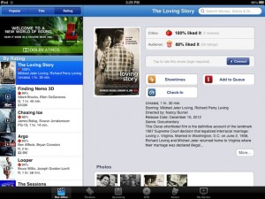 Flixster iPad screen shot