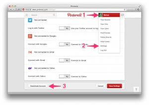 كيفية تعطيل حسابك في شبكة “بينترست” Pinterest الاجتماعية