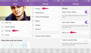 كيفية حظر جهات الاتصال على تطبيق فايبر لـ iOS