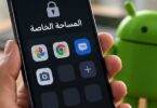 هاتف أندرويد يعرض تطبيقات داخل المساحة الخاصة المحمية بقفل